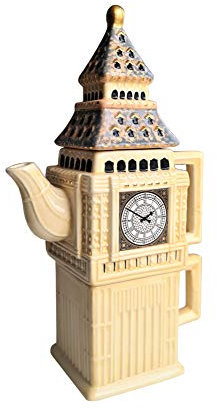 Famous London British London Souvenir Hand Painted Big Ben Shaped Ceramic Teapot