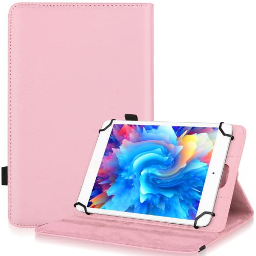 UrbanX Universelle Tablet-Hülle, 24,4–25,7 cm (9,6–10,1 Zoll), PU-Leder, Standfunktion, Folio-Universal-Schutzhülle für Google Nexus 10 P8110, mit elastischem, verstellbarem Band und Stifthalter