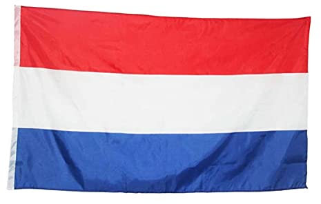 Bandera holandesa, bandera nacional neerlandesa, banderas Países Bajos, medida 145 x 90 cm, tejido de poliéster con trabilla para el mástil