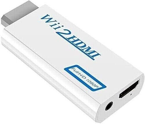 Aolirot Adaptateur Wii vers HDMI - Adaptateur convertisseur Wii vers HDMI 720p / 1080P HD avec Sortie Audio de 3,5 mm - Convertisseur Wii vers HDMI pour Moniteur Wii