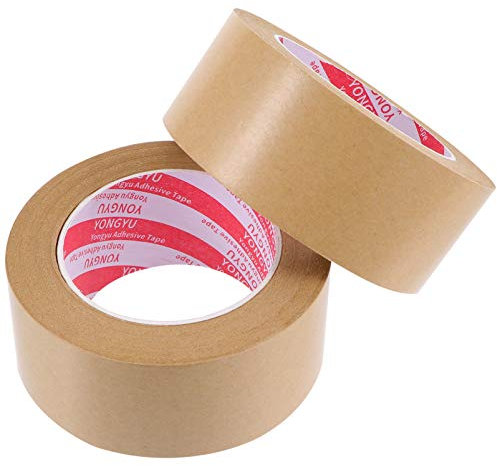ULTECHNOVO 2pcs Adhesive Tape Back Board DIY Paper Tape Paper Sealing Tapes Wrapping Tape Door Repair Tape Backboard Brown Tape Seal Tape Water- Tape Simple Spray Paint Kraft Paper