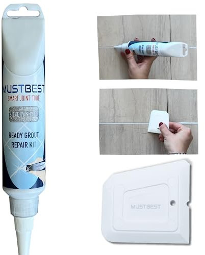 Mustbest Piastrelle per riparazioni di malta tubo di riempimento, piastrelle di asciugatura rapida, kit di riparazione, ripristino della connessione delle piastrelle, semplice malta per piastrelle -