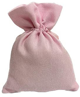Generico 10 Sacchetti portaconfetti Porta Confetti 10x13 cm in Cotone Vari Colori (Rosa)