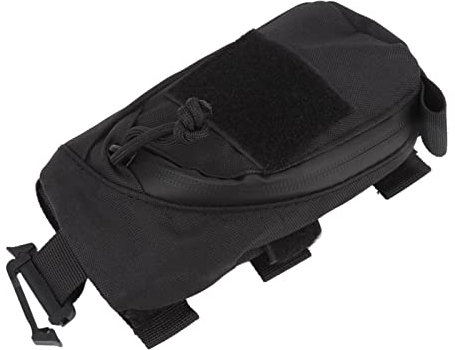 Pochette de Sangle de Sac à Dos, Sac de Fixation de Sac à Dos de Poche en Maille imperméable pour Fournitures médicales pour téléphone Portable(Le Noir)