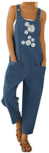 Fulidngzg Garten Latzhose Damen Jumper Einteiler Jumpsuit Schwarz Elegant Große Größen Overall Weitem Bein Sommer Sommerhose Arbeitshose Sexy Festlich Sportlich mit Taschen Gartenhose Hosenanzug