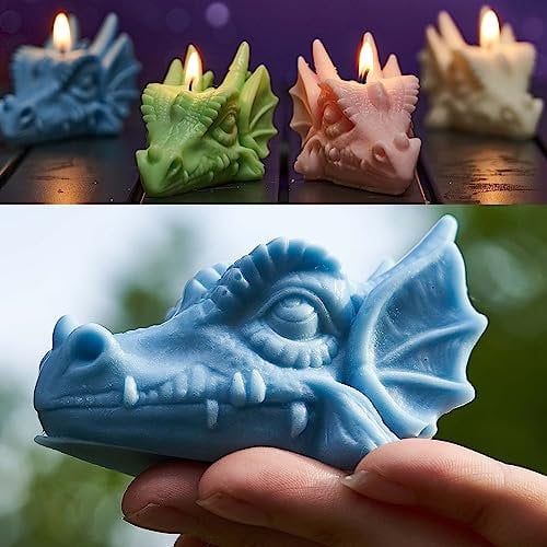 Drachenhornform, Drache, Kerze, Drache, Harz, Gießform, Seifenherstellung, Silikonform für Kerzen, Heimdekoration, Kerzenherstellung, 3D-Tierform