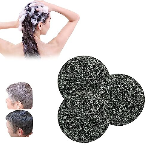 Ashopfun Spartan - Grauhaar Umkehr Bar, Grauweißes Haar Repair, Braunhaar Grau Umkehr Natürliches Haar Verdunkeln Shampoo Bar, Haarausfall Prevention (3 Pcs)