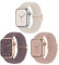 Geflochtenes Armband Kompatibel mit Apple Watch 38mm 40mm 41mm 42mm, Nylon Elastisches Dehnbares Band für Apple Watch 10 9 8 SE 7 6 5 4 3 2 1, 3 Stück
