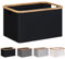efluky Foldable Laundry Basket, 60L Collapsible Storage Baskets with Bamboo Handle, Foldable Laundry Baskets, Laundry Baskets for Bedroom Bathroom (Black)