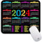 Armanza Tappetino per mouse quadrato, calendario 2024, design personalizzato con texture di alta qualità, lavabile, panno in lycra, base in gomma antiscivolo per mouse wireless