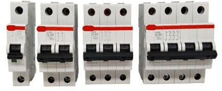 VISKEE Interruttore magnetotermico S200 1P 1P+N 2P 3P 4P Tipo D 1A 2A 3A 4A 6A 10A 16A 20A 25A 32A 40A 50A 63A (Size : 4P, Color : 1A)