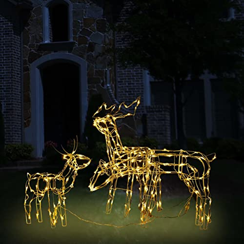 TANZEM 3-TLG. Weihnachtsbeleuchtung Rentiere 229, Rentier Weihnachtsdeko, Rentier Beleuchtet Aussen, Outdoor Weihnachtsdeko, Weihnachtsbeleuchtung Aussen Rentier,