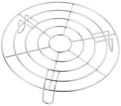 Turbokey Wire Baking Rack for Airfryer/Oven/Sheet Pan with Legs Dia 8.7 Round Cooling Cooking Rack 304 Stainless Steel Barbecue Rack/Carbon Baking Net/Grill/Pan Grate(Height 1.8,8.7/22cm)