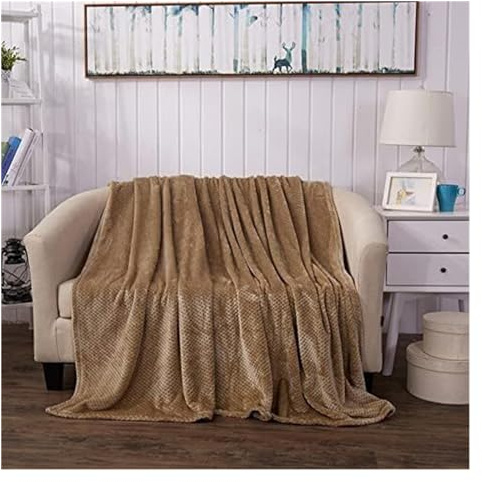 cuscini di peluche, coperte di fibre ultrafine, Caldi copriletti in pelliccia sintetica - Coperte stile waffle - Coperta morbida e accogliente for divano Copriletto da viaggio, 120x200 cm, Grigio (Col
