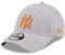 New Era Yankees Fankappe NY Teamlogo verstellbar Cap Baseball New York 9Forty grau - One-Size