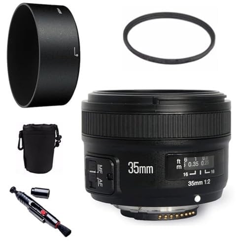 For YONGNUO YN35mm F2.0 Wide-angle AF/MF Fixed Focus Lens, For Nikon F Mount D7100 D3200 D3300 D3100 D5100 D90 DSLR Cameras 35mm F2N