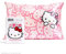 Kitsch Hello Kitty Satin-Kissenbezug mit Reißverschluss für Haar und Haut, weicher als Seidenkissenbezüge, maschinenwaschbar, knitterfreie Satin-Kissenbezüge, Standardgröße, rosa Kitty-Gesichter