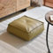COAPAK Quadratisches großes Pu Leder Bodenkissen Komfort EPP Partikel Durable Bodenkissen Solid Color Yoga Sitzkissen für Esszimmer Wohnzimmer Küche