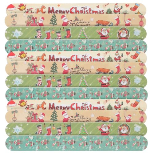 Homoyoyo 12stücke Weihnachts-nagelfeilen Maniküre Und Pediküre-werkzeuge Für Frauen Und Mädchen Für Nail Art Und Mit Festlichem Design Und Einfacher Handhabung