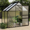 Sufrk Serre Anthracite Aluminium 2,47 m²,Carport Abri Voiture,Serre Tunnel