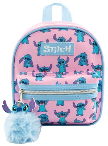 Disney Sac de point Mini sac à dos avec point de porte-clés | Sac à dos pour petits enfants | Sac de fille | Rose taille unique