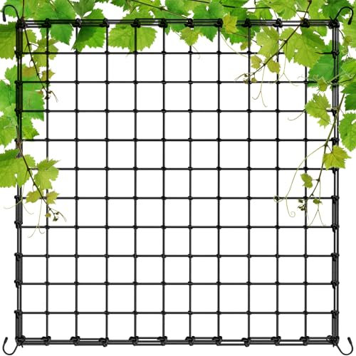 euluoziqing Scrog Netz 120x120cm, Wachsen Zelt Netz, Grow Netz für Pflanzen Zelt, Elastisches Pflanzennetz mit 4 Haken für Grow Zelt, Pflanzen, Gemüse, Früchte, Blumen (120cmx120cm)