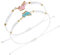 YUXIANLB 2 passende Armbänder mit Schmetterlingen, 2 Stück, Freundschaftsarmbänder, passender verstellbarer Strang, handgefertigter Charm, stapelbar, Handkette, Paar-Armband, personalisierte Kordel,