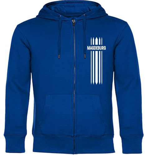 multifanshop Kapuzen Sweatshirt Jacke - Magdeburg - Streifen