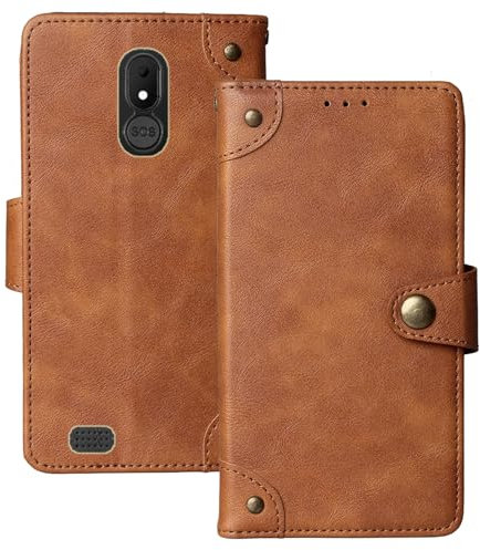Anybird Marrone Retro Pelle Case per BRONDI AMICO VERO 4G 5.7 Custodia Caso Premium Leather Cover Flip Guscio Protettiva Copertina Portafoglio Magnetico Anti Urto e Anti Graffi