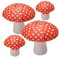 4 Stück Pilz Lampions Papier Laternen Geburtstag Dekorationen Lampion Wild Kindergeburtstag Party Deko Rot (2×20cm, 2×30cm)