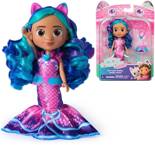 Gabby's Dollhouse: The Movie, Mer-Tastic Gabby Puppe, mit Meerjungfrauen-Thema, Puppenkleidung & Puppenzubehör, Kinderspielzeug für Mädchen und Jungen ab 3 Jahren