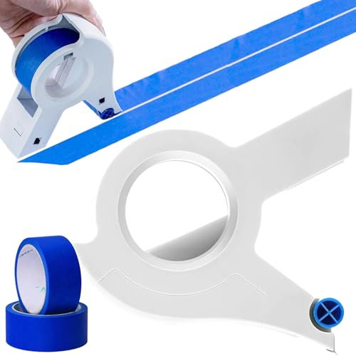 Masking Master, Masking Tape Machine Portable Painters Tape Dispenser Safe Masking Master Tape Dispenser with 2 Rolls Tape Masking Tape Machine for Painting