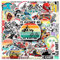 50 Stück Der Kart Aufkleber Vinyl Trendy Funny Karting Sticker für Laptop Skateboard Scrapbook Motorrad Koffer Auto Computer Telefon Gepäck,Wasserfeste Cartoon Auto Sticker für Erwachsene Jugendliche