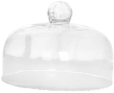 Colcolo Copertina di supporto per torta in vetro, copertura alimentare, coperchio del display per torta, cloche per esposizione pasticceria per decorazioni, 17.5x24cm
