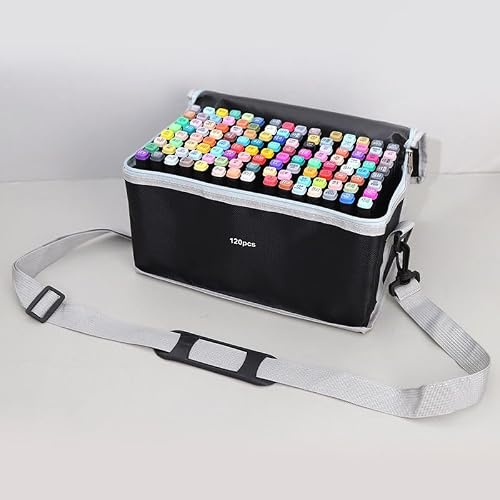 Plutok Alcohol Based Markers Set, 262, 120 Colors, Double-Ended Art Pens with Broad and Fine Tips, Professional Drawing Markers for Sketching, Manga, Adults and Kids, with Storage Case (120)