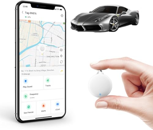 LNCOON Rastreador GPS Mini para Vehículos sin Suscripción Localizador de Coches sin Cuota Mensual Dispositivo Oculto con Aplicación Reproducción de Seguimiento Frecuencia de Posicionamiento Cada 5Mins