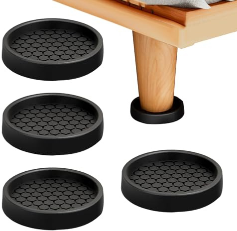 Non Slip Furniture Pads - Floor Protectors for Furniture, Anti Slip Furnitures Pads, Caster Coasters Cups, 4 Pieces Silicone Grippers Feet, Bed Stoppers to Prevent Sliding for Bed Couch Sofa Chair