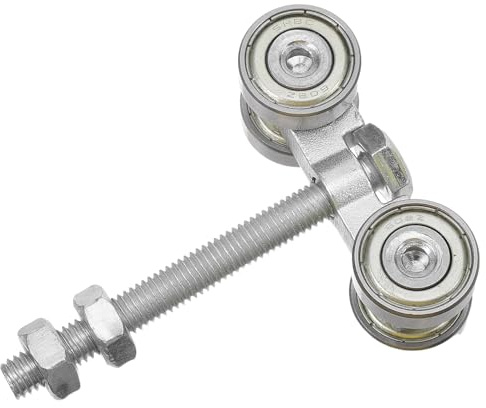 IWOWHERO Laufschiene für Schiebetüren mit Abnehmbarem Riegel 1-zoll Vier Kugellager Laufwagen aus Rostbeständigem Stahl Geräuscharme Schiebetürrolle für Gartenhäuser und Werkstatt
