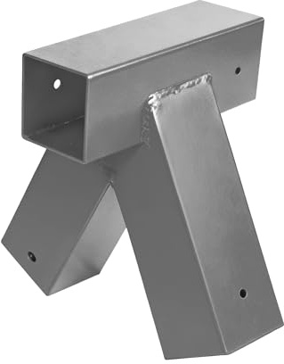 Relaxdays Schaukelverbinder, A-Form, 90°-Winkel, für 90x90 mm Kantholz, pulverbeschichteter Stahl, Schaukelwinkel, grau