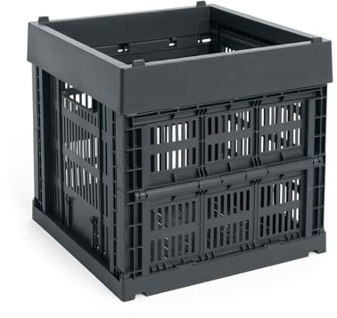 HAY - Colour Crate Korb Cube, 29,5 x 29,5 cm, charcoal, recycled