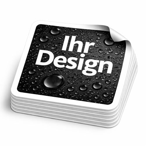 P4Print Vinyl Aufkleber mit Logo Selbst Gestalten 50 Stück 10x10 cm