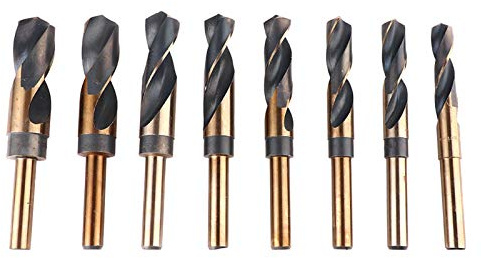 TYCIONG Robustes HSS-Spiralbohrer-Set für Hochgeschwindigkeitsbohrmaschinen für Werkstatt, Heimwerker, Heimhandwerk, 8 Größen, Aluminiumbox