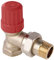 Danfoss Thermostatventil-Unterteil, Typ RA-N10, mit Bauschutzkappe in rot, Eckform, 1/2 Zoll, Messing, 27187 5