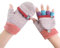 Kinder Halbfinger Handschuhe Fingerlose Fäustlinge Warm Mehrfarbige Strickhandschuhe Fingerhandschuhe mit Flip Top Mädchen Jungen Herbst Winter Bedarf
