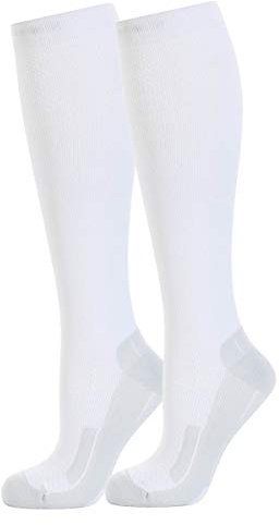 Safersox Sportstrumpf mit Kompression/Weiss / 39-42