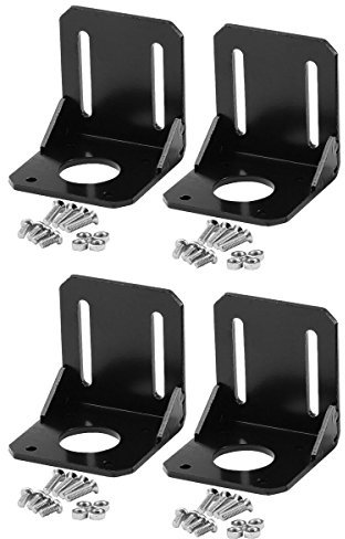 DollaTek Montagehalterung, 17 Schrittmotorhalterung, Montagehalterung für 17 Schrittmotor mit M3 Schrauben, Schraubbefestigung für 42mm 17 Schrittmotor- 4PCS