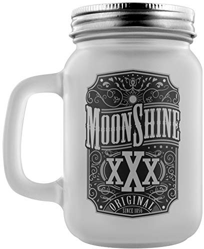 Einmachglas Moonshine Mattiertes Trinkglas
