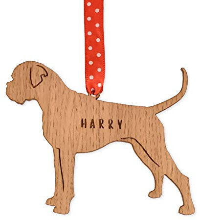 Personalised Boxer dog shaped bauble | christmas tree decorations | present for pet keepsake ornament