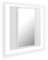 vidaXL LED Bad Spiegelschrank Badezimmerspiegel Badspiegel Spiegel Badschrank Badezimmerschrank Hängeschrank Wandschrank Hochglanz-Weiß 40x12x45cm Acryl