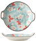 Bicuzat Japanischer Stil Schnee Glasur Handbemalte Magnolie Blume Keramik Dessertteller Set Steak Teller Speiseteller Rosa Sakura Suppe Pastateller 2er Set 9 Zoll